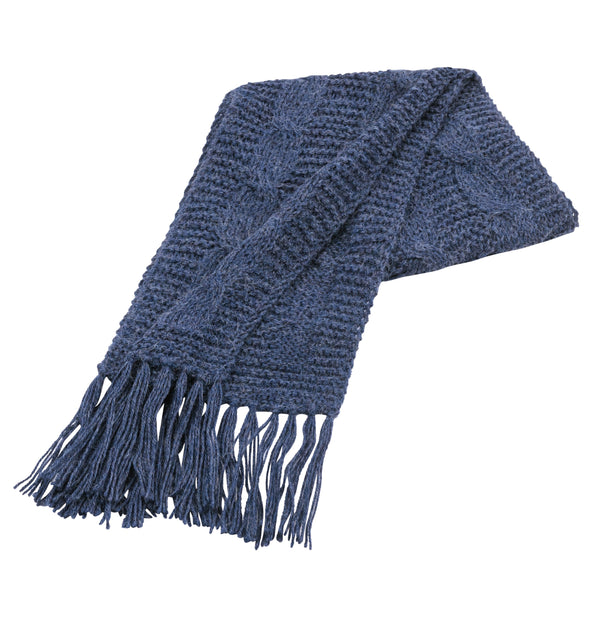Trenza Scarf — Denim — denim alpaca by Peruvian Link