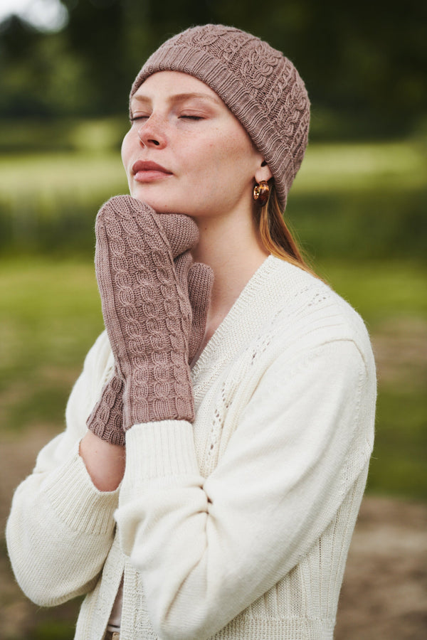 French Braid Hat — Rose Gold — rose gold alpaca by Peruvian Link