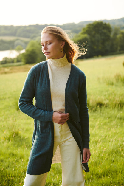 V-Neck Baby Alpaca Cardigan