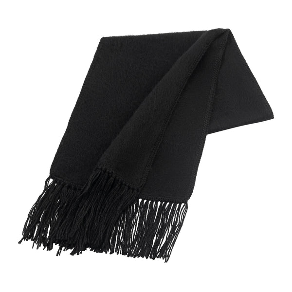 Woven Scarf — Black — black alpaca by Peruvian Link