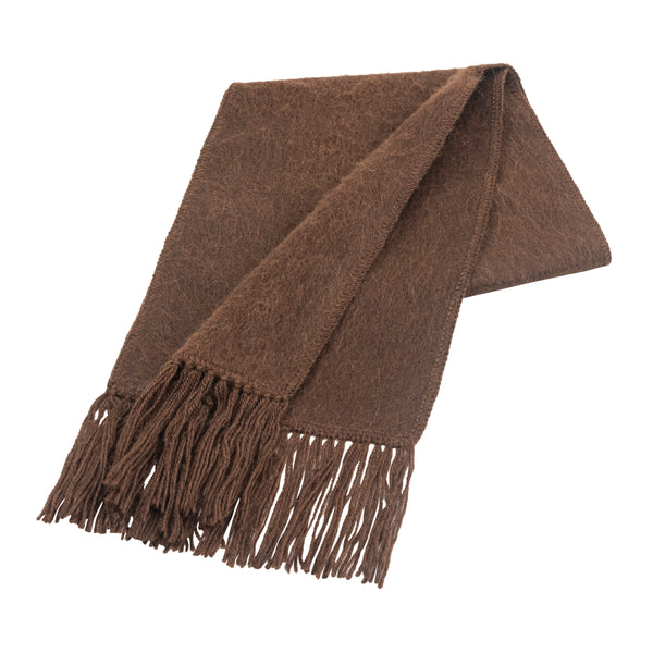 Woven Scarf — Brown — brown alpaca by Peruvian Link
