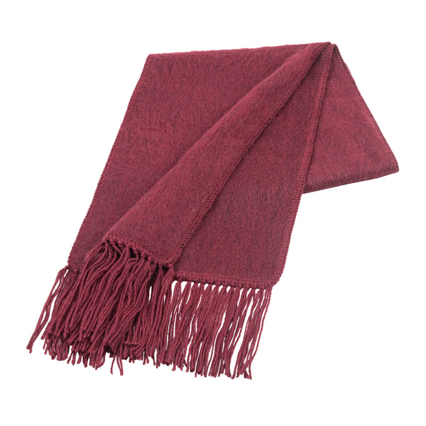 Woven Scarf — Burgundy — burgundy alpaca by Peruvian Link