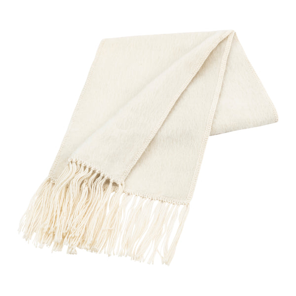 Woven Scarf — Ivory — ivory alpaca by Peruvian Link