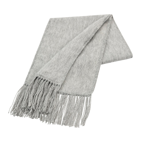 Woven Scarf — Silver — silver alpaca by Peruvian Link