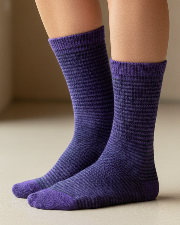 Zig-Zag Socks — Violet — violet alpaca by Peruvian Link