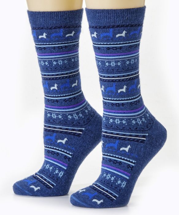 Alpaca Print Crew Sock