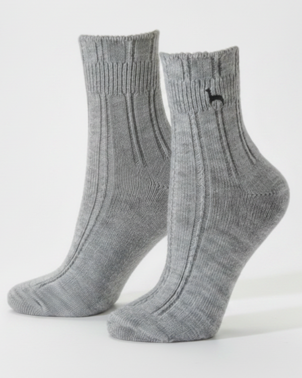 Bed Sock — Silver — silver baby alpaca by Peruvian Link