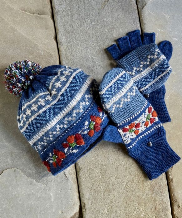 Blue Ridge Glittens — único alpaca by Peruvian Link