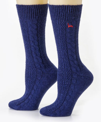 Cable Dress Alpaca Socks