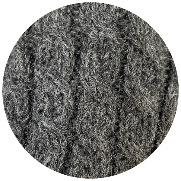 Trenza Gloves — Charcoal — charcoal alpaca by Peruvian Link