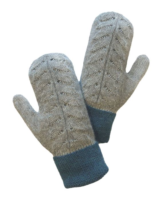 Colorblock Mitten — teal alpaca by Peruvian Link