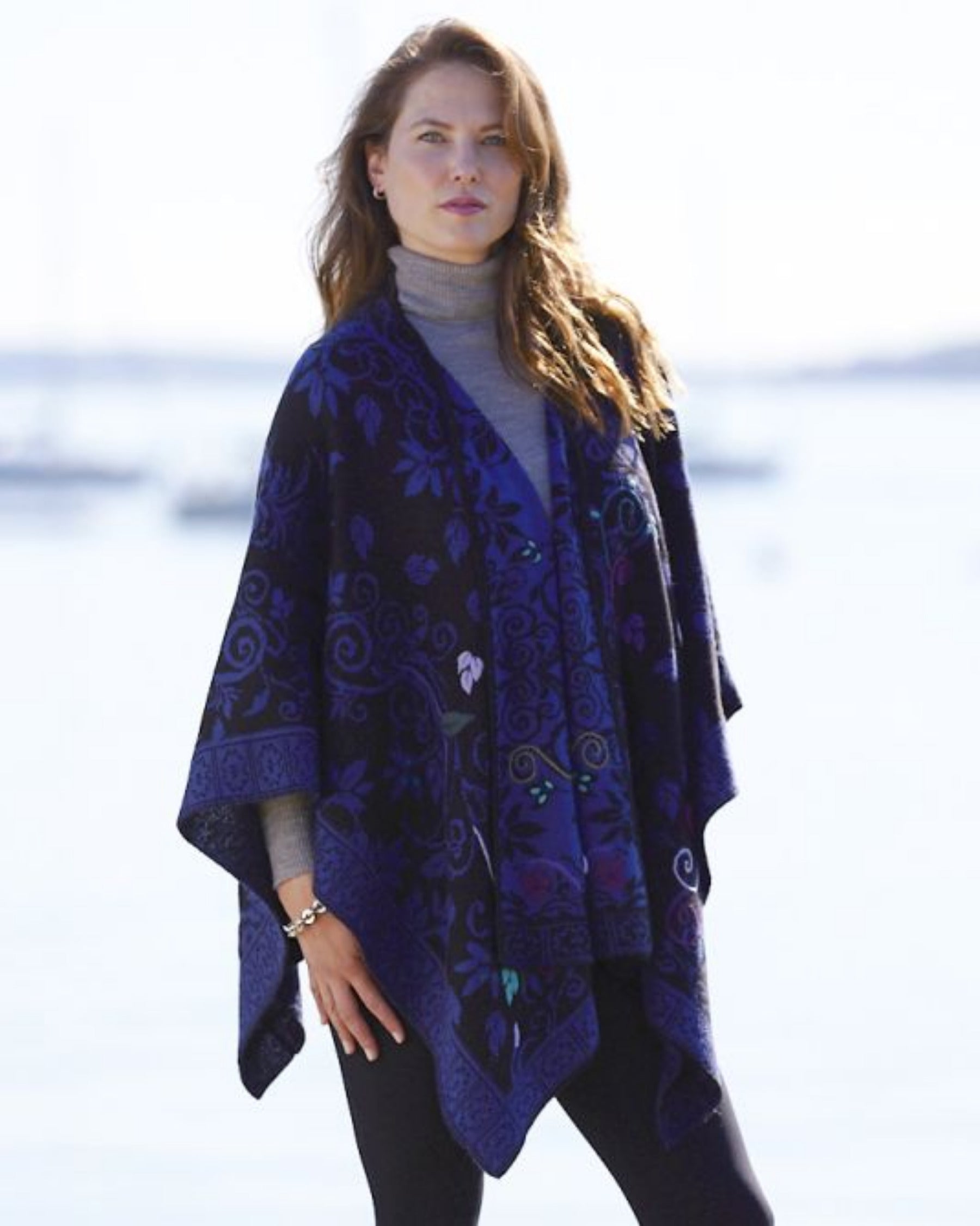 Floral Fusion Ruana