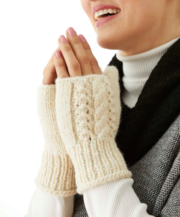 Fancy Gauntlet — Ivory — ivory alpaca by Peruvian Link