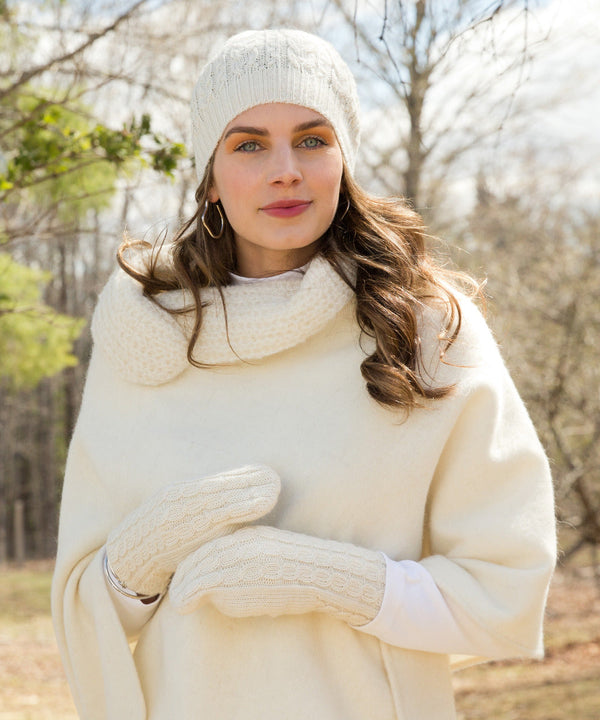 French Braid Hat — Ivory — ivory alpaca by Peruvian Link