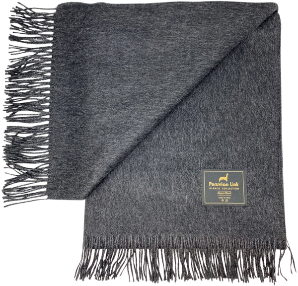 Gemstone Throw — Obsidian — obsidian alpaca by Peruvian Link