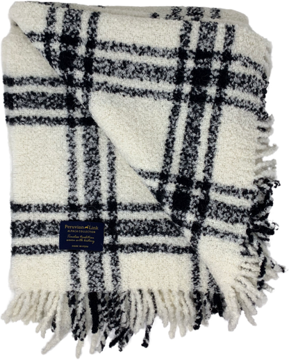 Plaid Boucle Throw