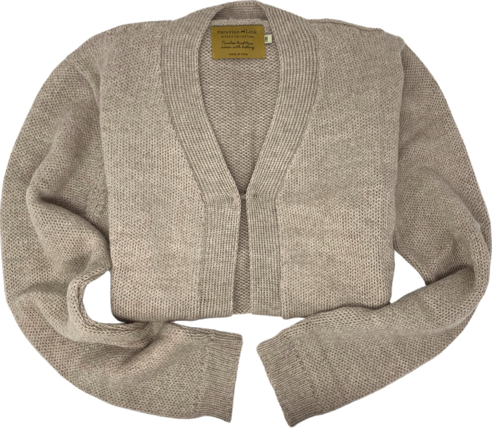 Sandstone Shaker Alpaca Cardigan