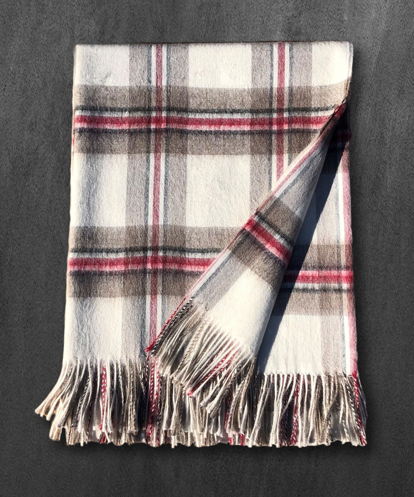 Ivory Scottish Throw 100% Baby Alpaca