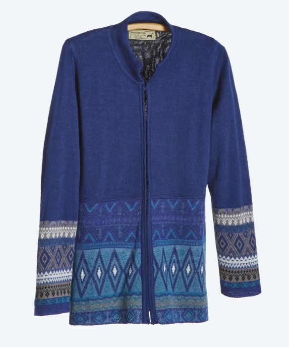 Kaleidoscope alpaca cardigan