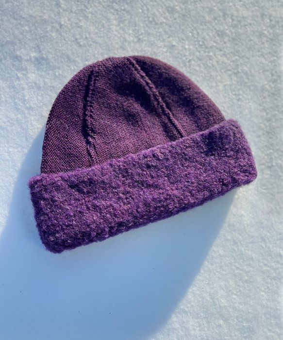 Lightwt Boucle Hat — Beige — beige alpaca by Peruvian Link