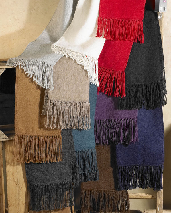 Woven Scarf — Rose Grey — rose grey alpaca by Peruvian Link