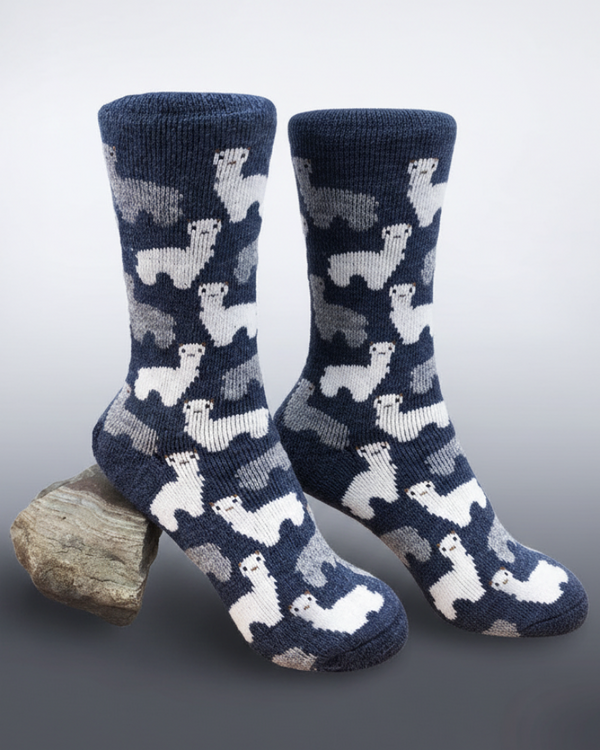 Alpaca Motif — Denim — denim alpaca by Peruvian Link