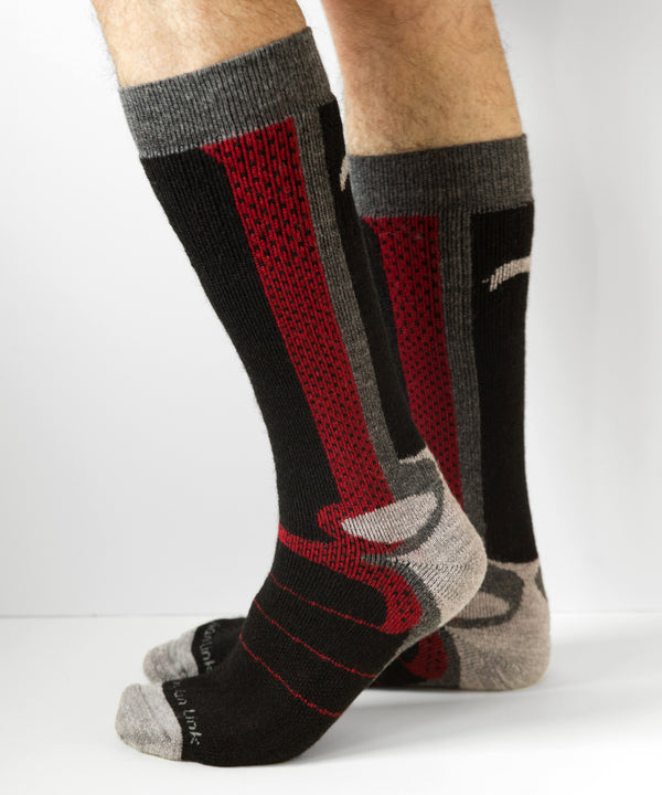 Mountaineer Sock — Red — red alpaca by Peruvian Link
