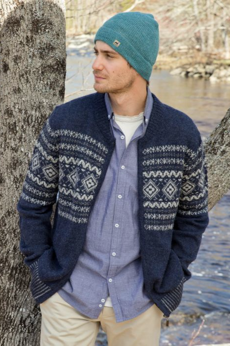 Peruvian Link Alpaca Collection Plaid Lined Sweater M