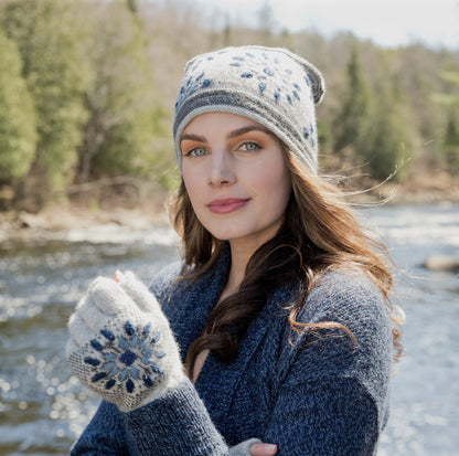 Snow Leopard Fingerless Gloves