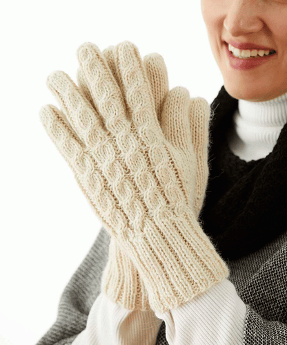 Trenza Cable Alpaca Gloves