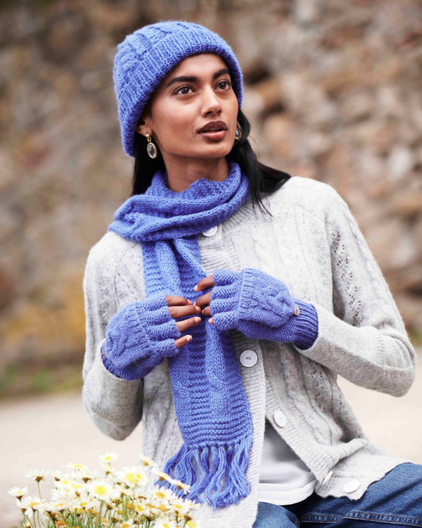 Trenza Scarf — Charcoal — charcoal alpaca by Peruvian Link