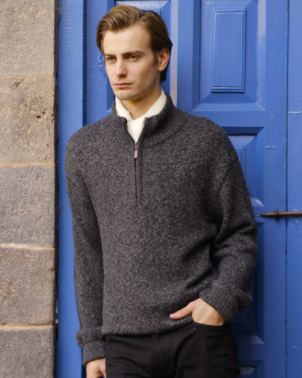 Troyan 1/2 Zip — S + P — s + p alpaca by Peruvian Link
