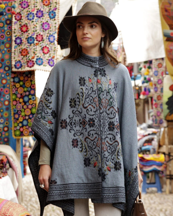 Venetian Reversible Ruana — único alpaca by Peruvian Link