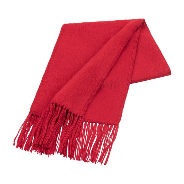 Woven Scarf — Red — red alpaca by Peruvian Link